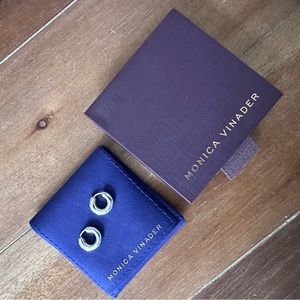 Monica Vinader Click Huggie Earrings Sterling Silver